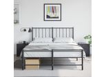 Maison Exclusive - Comodini 2 Pz. Nero 34,5X39X44 Cm Acciaio