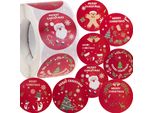 Carta Da Regalo Natalizia Etichette Regalo Natale Rotolo Decorativo 500 Pezzi Rotondo