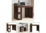 The Living Store Scrivania In Rovere Marrone 103,5X56,5X94 Cm Materiale In Legno