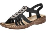 Rieker Scarpe Da Donna Sandalette Nero Tempo Libero, Numero Di Scarpe: 36 Eu