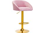 4Rico Bar Hocker Qs-B16G Rosa Velluto