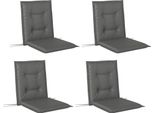 Outsunny Set Di 4 Cuscini Per Sedia 108 X 50 X 5 Cm Cuscino Per Sedia Con Cinghie, Cuscino Per Sedile Da Interno Per Esterno, Cuscino Per Sedile, Cuscino Per Panca Per Mobili Da Giardino, Sedia Per Sedersi, Sedia Da Pranzo, Grigio Chiaro