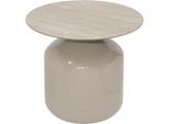 Beistelltisch Mirrors And More "Altan", Cremeweiß, B:50Cm H:46Cm, Tische, Beistelltisch