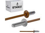 Rivetti Aperti In Alluminio 3,2X8Mm RAL8003