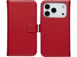 Cover Per Iphone 17 Pro - Vera Pelle - Selencia Flip Flap - Rosso