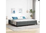 Maison Exclusive - Letto Boxspring Con Materasso Grigio Scuro 200 X 200 Cm Tessuto