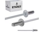 Rivetti Aperti In Alluminio 3,2X6Mm RAL9006