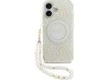 Etui Guess Iml Flowers Electro Pearl Strap Magsafe Na Iphone 17 - BiałE