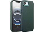Custodia Per Iphone 16E - Vera Pelle - Custodia Rigida/Cover Accezz - Verde Scuro