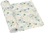 Runner Da Tavola In Carta Premium In Rotolo, "Golden Eucalyptus"", 40 Cm X 5 M 1 Pezzo."