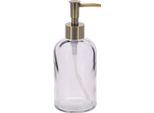 Tendance | Dispenser Da Bagno - Dispenser Per Sapone - 410 Ml - Vetro - Pompa In Metallo - Trasparente