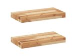 Syfax™ Mensole Da Parete 2 Pz 60X20X4 Cm Legno Acacia Rifinito A Olio