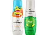2X Sodastream Lipton Ice Tea Pesca Zero Sciroppo Senza Zucchero + Limone E Lime