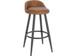 Happyment Barstool Malino - Ergonomico - Set Di 1 - Marrone - Con Schienale Basso - Per Cucina E Bar - Altezza Seduta 69 Cm