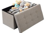 Happyment Panca Moderna Fero - Panca / Sgabello - Sgabello - Beige - Tessuto E Mdf - 76X38X38 Cm