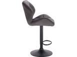 Sgabello Happyment Comodo Grigio - Con Schienale - Velluto - Altezza Regolabile 60-82 Cm - Ergonomico - Robusta Struttura In Acciaio - 1 Pezzo