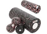 Set Di Massaggio Crossfit 5 In 1, Palla A Rulli In Epp - Rosso