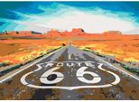 Quadro In Numeri Con Cornice Quadro Route 66 50X40 Cm