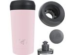 Root7 - Tazza Termica Per Caffè 360 Ml A Prova Di Perdite - Tazza Isolata Per Tè, Tazza Termica Per Caffè Da Portare Via, Rivestimento In Ceramica, Tazza Termica Per Caffè, Tazza Per Caffè - Tazza Termica Rosa