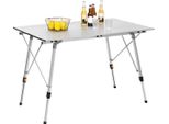 Happyment® Tavolo Pieghevole Da Campeggio - 4 Persone - Pieghevole - Tavolo Da Picnic - Regolabile In Altezza - Per Bambini E Adulti