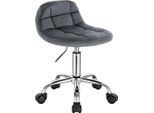 Happyment Sgabello Girevole Moderno - Con Schienale - Su Rotelle - Sgabello Per Parrucchieri - Rosa - Sgabello A Sella - Sgabello Da Lavoro Tabouret - Ergonomico