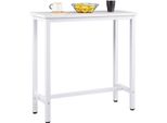 Tavolo Da Bar Bolt Edge Deluxe - Bianco - Rettangolare - Legno/Metallo - 100X40X100?Cm