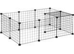 Relaxdays 10024590_754 Relaxdays Freilaufgehege Silber 110,0 X 110,0 X 72,0 Cm