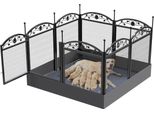 Hondenren Mira - Box Per Cani E Cuccioli - 8 Pannelli - Metallo - Nero - Interno Ed Esterno - Pieghevole - Addestramento E Gioco