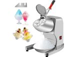 Happyment Tritaghiaccio Elettrico Deluxe - 300W - Acciaio Inossidabile - Frullatore - Creatore Di Granite E Cocktail - Argento