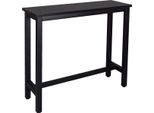 Tavolo Da Bar Happyment Paris - Tavolo Alto Rettangolare - Nero - Legno E Metallo - 120×40×100 Cm - Per La Cucina E Gli Interni