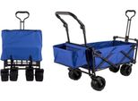 Happyment Carrello Pieghevole - Trasporto Bambini - 220L - Capacità Di Carico 150KG - Tetto Smontabile - Nero