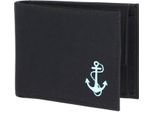 Oxmox Portafoglio New Cryptan Rfid Protect PocketböRse Freedom Anchor Print Cyan Black Nero