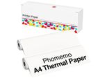Phomemo A4 Carta Termica Per Stampante, 210Mmx6.5M (8.27 "X256""), Per M08F/M832/M833/M834/M835 Mobile A4 Stampante, Per I Viaggi, Casa, Ufficio, Fatture, 2 Rotoli"