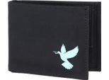 Oxmox Portafoglio New Cryptan Rfid Protect PocketböRse Freedom Pigeon Print Cyan Black Nero