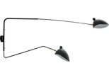 Italux Davis Lampada Da Parete Industriale A Led Nera MBE0016-2