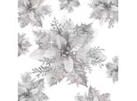 Fiori Di Natale Artificiali, 5,5 Pollici, 12 Pezzi, Fiori Di Natale Artificiali Per Capodanno, Matrimonio, Casa E Decorazione Di Partito