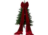Fiocco Di Natale Extra Large Per La Porta D'ingresso, Fiocco Di Natale Da 1,8 M Per La Porta Del Portico, Decorazione Natalizia Per Interni Ed Esterni, Fiocco Per L'albero, Rosso Vino