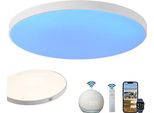 Plafoniera Led Compatibile Con Alexa Plafoniera Smart Da 32 Cm Bianca Rgb Dimmerabile Con Telecomando Apple Homekit Cambio Colore Controllabile Tramite App 24W Rotonda