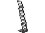 Portadepliant - A4 4 Livelli - Pieghevole - Portariviste - Per Fiere E Mostre - 36X27X132 Cm - Nero