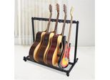 Supporto Per Chitarra - Supporto Multiplo A 5 Pieghe - Pieghevole - Portatile - Universale Per Chitarra Acustica, Chitarra Elettrica E Basso - Nero