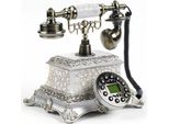 Telefono Retrò - Telefono Fisso Con Disco Combinatore - Telefono Fisso Con Filo - Decorazione Vintage - Nostalgia - Bianco