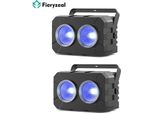 Faretto Da Palco A Led - 2-Eye Par/Blinder - Rgbw 4-In-1 Cob 120W - DMX512/RDM 8CH - 2X60W Wash - Auto/Sound/Master-Slave - 90-240V Eu Plug
