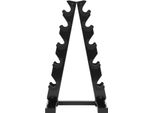 Supporto Per Manubri - Struttura Ad A - 5 Livelli - Torre Per Manubri Compatta - Per Palestra Domestica - Solo Supporto, Senza Manubri