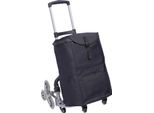Carrello Saliscale - Carrello Di Trasporto - Pieghevole - 75 Kg - Manico Telescopico Da 100 Cm - Borsa In Tela Impermeabile - Corda Elastica - Ruote Antiscivolo