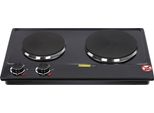 Piastra Elettrica - Doppia Piastra - 2500 W - 2 Piastre - Manopola, 6 Livelli - 100-250 °C - Spina Ue 220 V - Nero