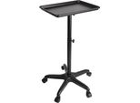 Carrello Da Parrucchiere - Carrello Da Salone - Regolabile In Altezza - Capacità Di Carico 6 Kg - Lega Di Alluminio/Ferro/Plastica - Montaggio Necessario - Nero