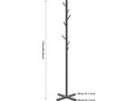 Appendiabiti A Forma Di Albero - Appendiabiti - Autoportante - Metallo - 7 Ganci - Ingresso/Corridoio - Design Scandinavo - Rosso