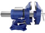 Morsa - Morsa Da Tavolo - Ruotabile A 360° - Per Carichi Pesanti - Design A Doppia Ganascia - Larghezza Ganasce 12,7 Cm - 44×12,5×24 Cm - Blu