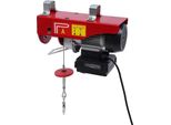 Argano Elettrico - Tensione 220 V - Potenza 510 W - Capacità Di Carico 100/200 Kg - Velocità 10/5 M/Min - Altezza Di Sollevamento 12/6 M - Rosso