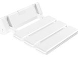 Sedile Doccia A Parete - Sedile Ribaltabile - Ribaltabile A 90° - Acciaio Inossidabile E Alluminio - Sedile In Abs - Supporto 32×10 Cm - Bianco